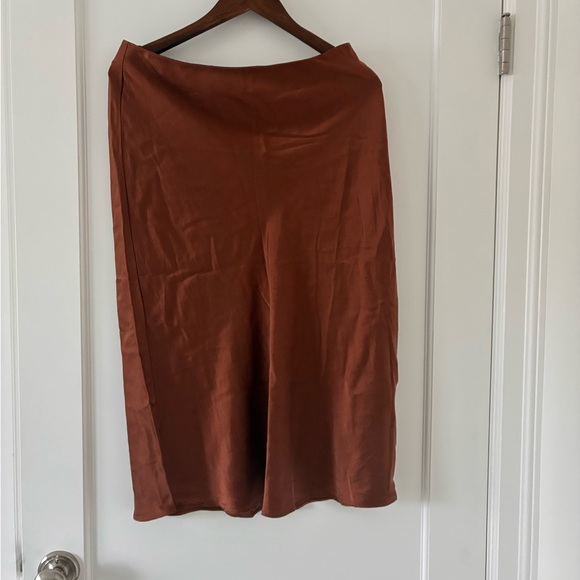 Quince 100% Washable Silk Skirt in copper brown - Picture 5 of 6